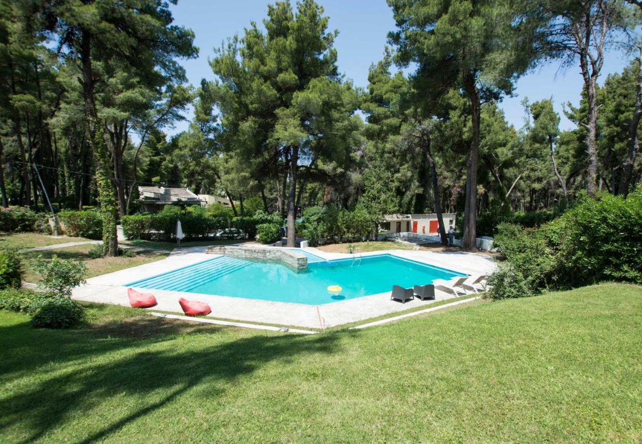 Villa Aurora In Sani With Garden And Pool מראה חיצוני תמונה